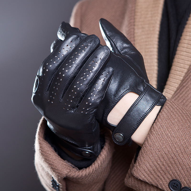 Horse Riding Glove - Men's Fashion Genuine Leather Breathable Hole