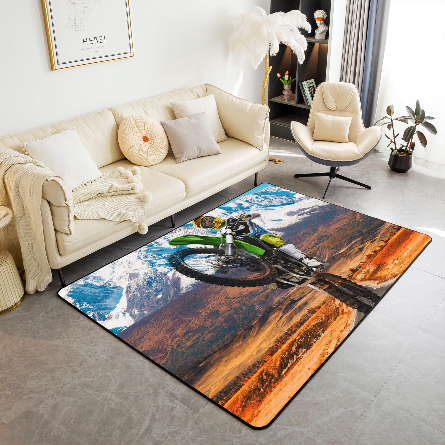 Teen Dirt Bike Area Rug for Li - Outdoor Sport Area 评论和价格