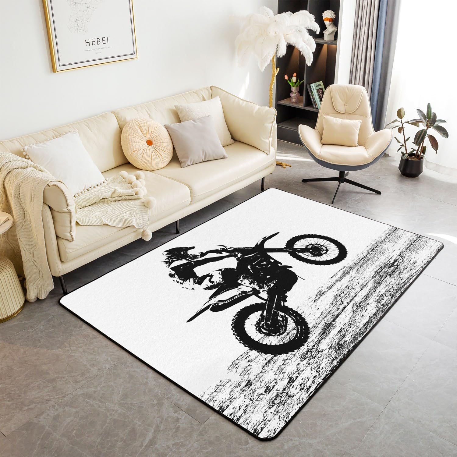 Teen Dirt Bike Area Rug for Li - Outdoor Sport Area 评论和价格